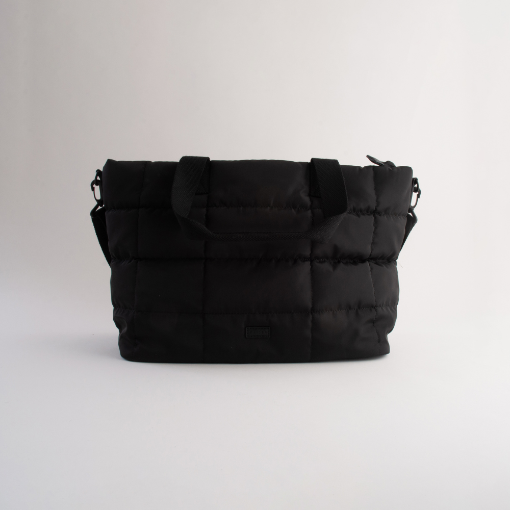 Kaiser Nylon Quilted Tote Bag - BLACK